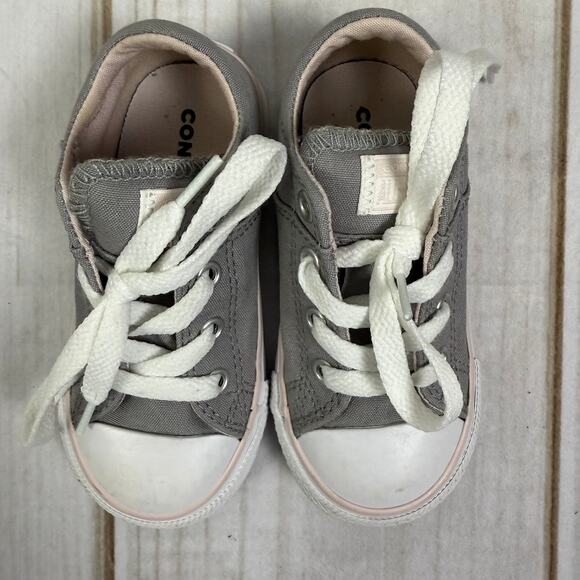 Converse Chuck Taylor All Star Gray Sneakers Toddler Shoes 7C - Picture 2 of 5